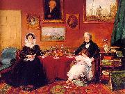 James Holland The Langford Family in their Drawing Room oil
